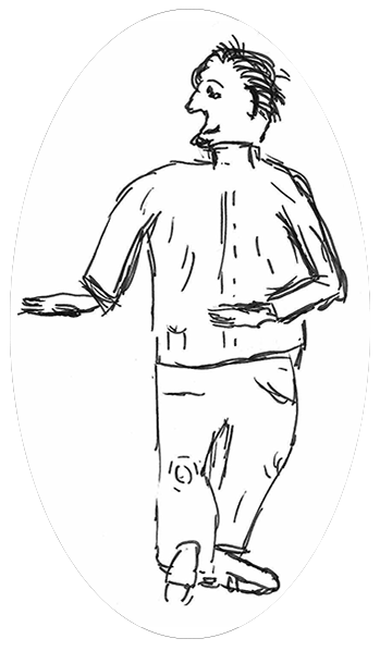 Heilkunde Braszus Baden-Baden - Skizze Mann